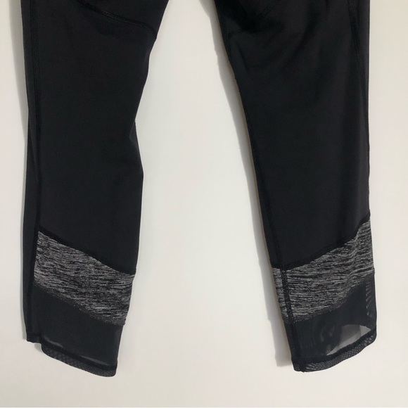 Lululemon If Youre Lucky Crop Leggings Size 4 Black Gray Mesh Cropped Yoga Tight - Picture 7 of 11